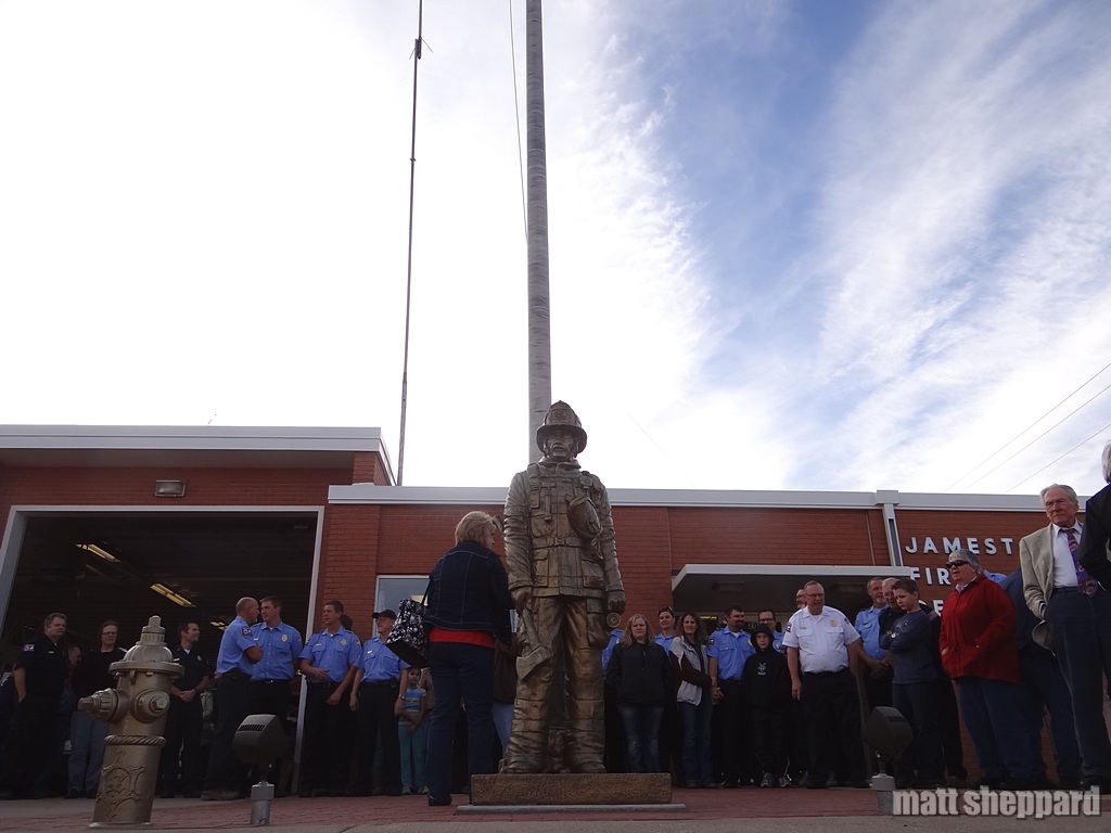 Dedication Jamestown Firefighter Monument - Oct 8, 2014 - photos Matt Sheppard